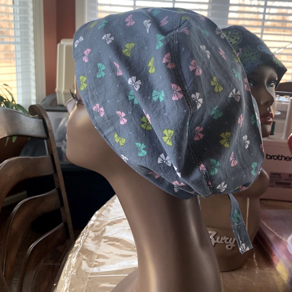 Large bow design scrub cap